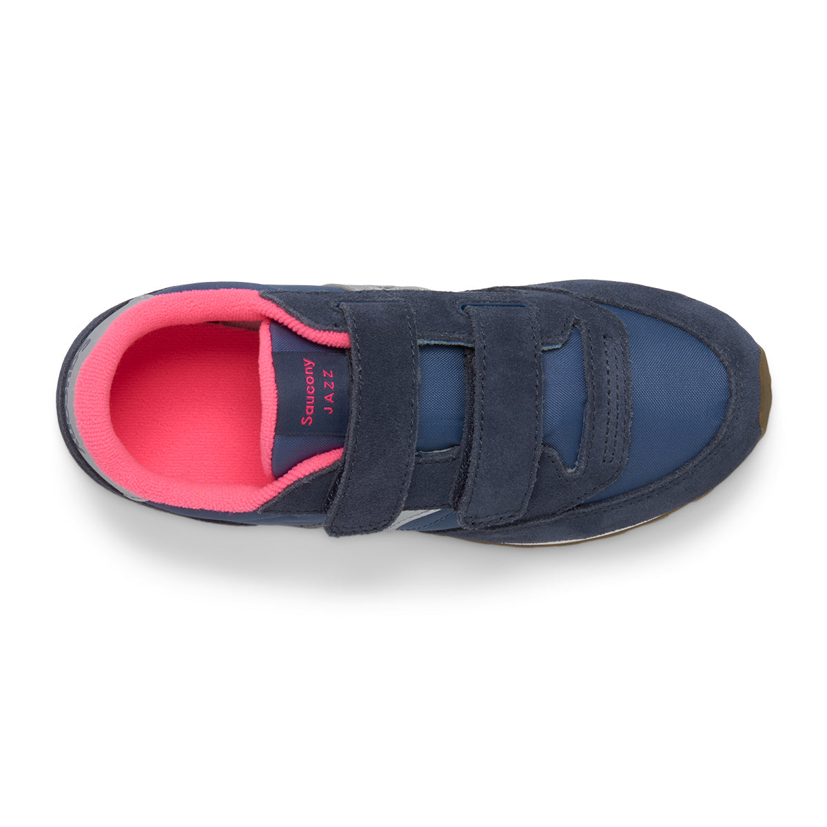 Jazz Double Hook & Loop Sneaker - Big Kid Navy/Silver/Pink