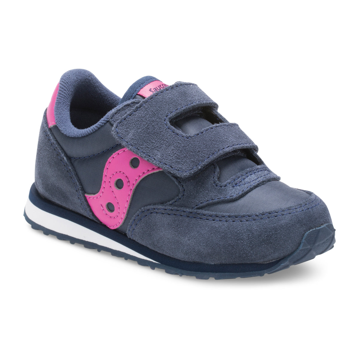Jazz Hook & Loop Sneaker - Little Kid Navy/Pink