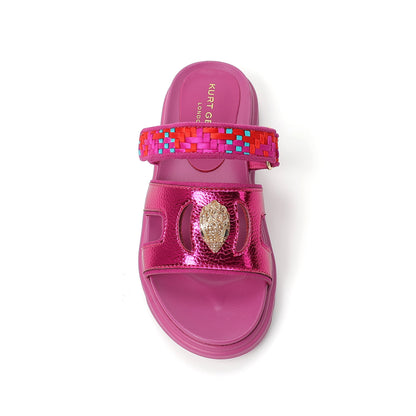 Kensington Cutout Mule Sandal  - Big Kid Purple Red