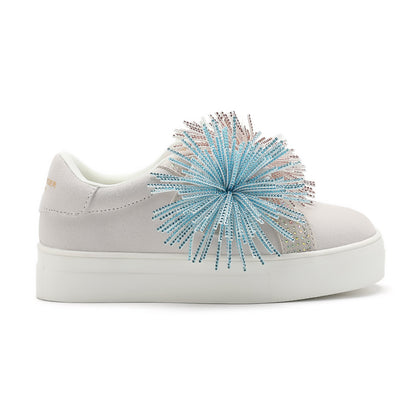 Laney Fringe Sneaker  - Big Kid White