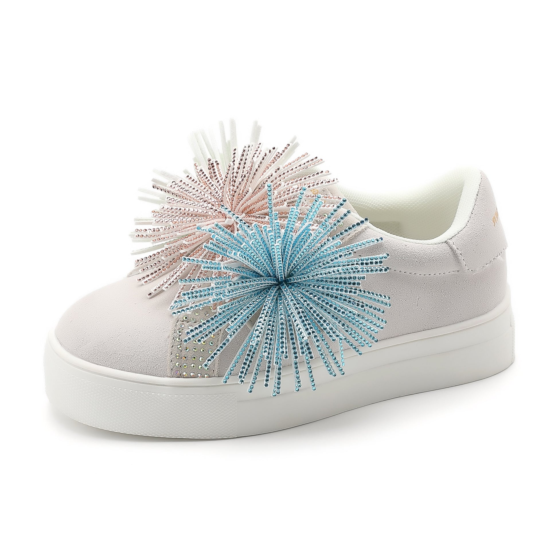 Laney Fringe Sneaker  - Big Kid White