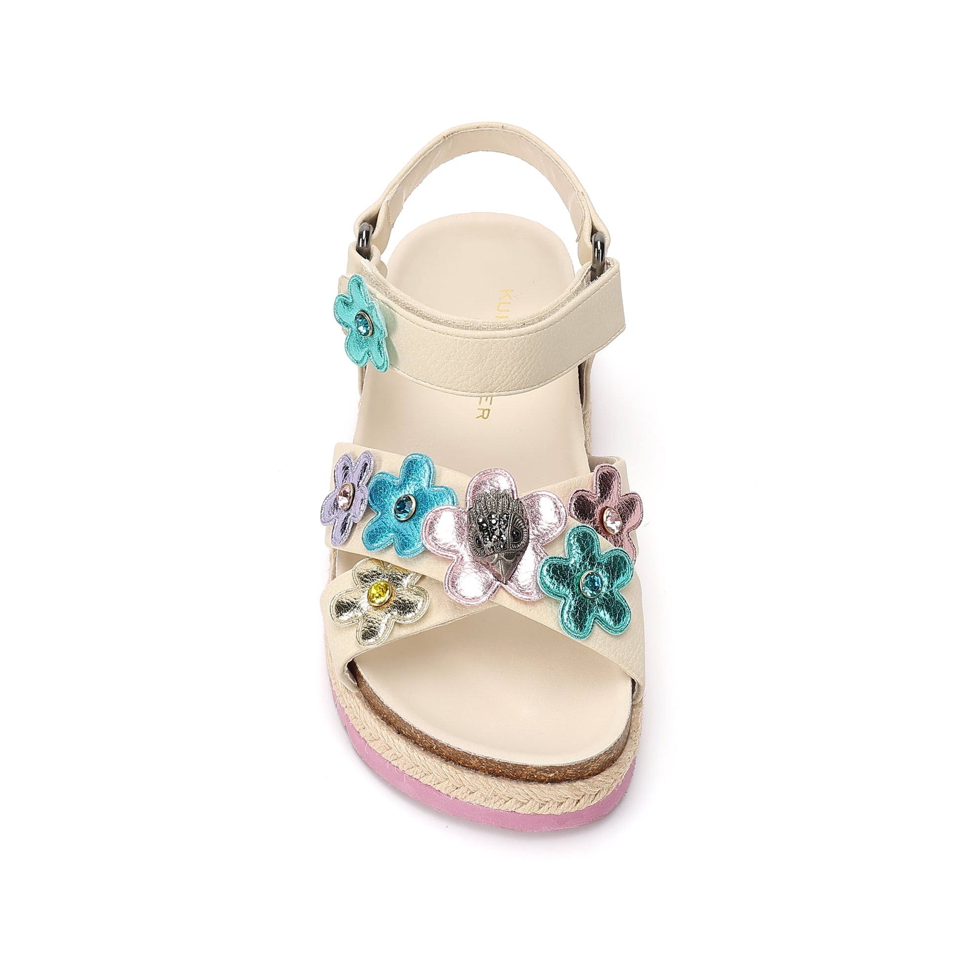 Mini Kensington Flower Sandal  - Big Kid Bone Multi