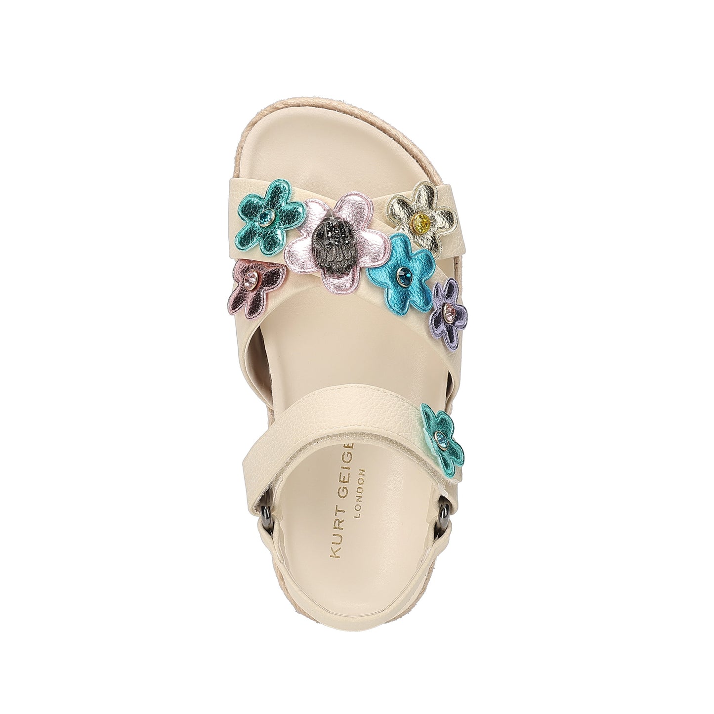 Mini Kensington Flower Sandal  - Big Kid Bone Multi