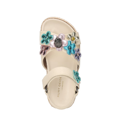 Mini Kensington Flower Sandal  - Big Kid Bone Multi