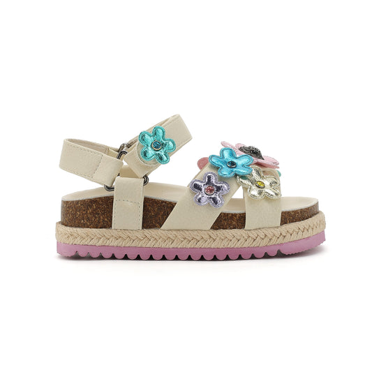 Mini Kensington Flower Sandal - Little Kid Bone Multi