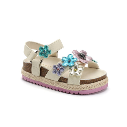 Mini Kensington Flower Sandal - Little Kid Bone Multi