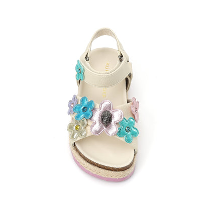 Mini Kensington Flower Sandal - Little Kid Bone Multi