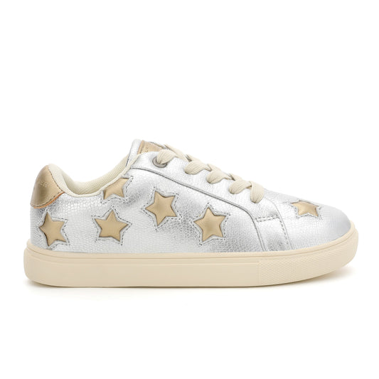 Mini Lane Star Sneaker  - Little Kid Silver Gold