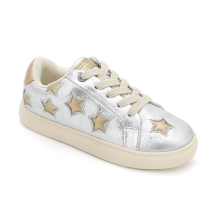 Mini Lane Star Sneaker  - Big Kid Silver Gold