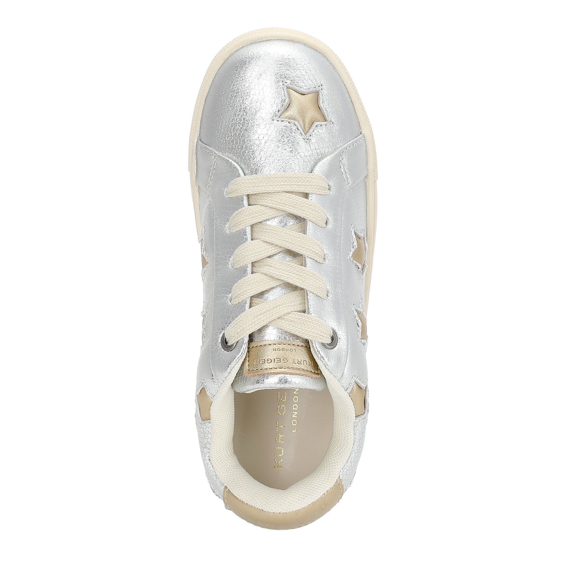 Mini Lane Star Sneaker  - Big Kid Silver Gold