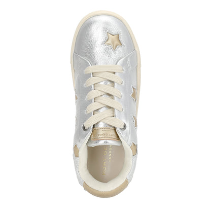 Mini Lane Star Sneaker  - Big Kid Silver Gold