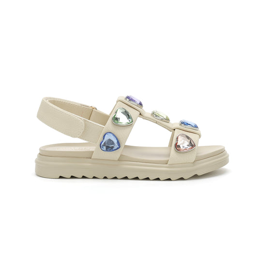 Mini Orson Hearts Sandal  - Big Kid Bone