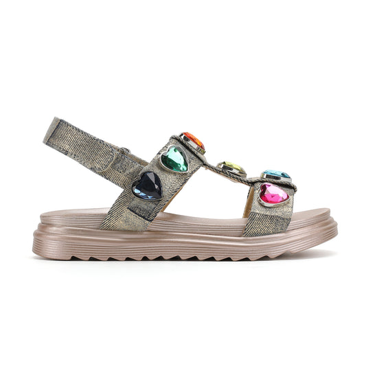 Mini Orson Hearts Sandal  - Big Kid Gold