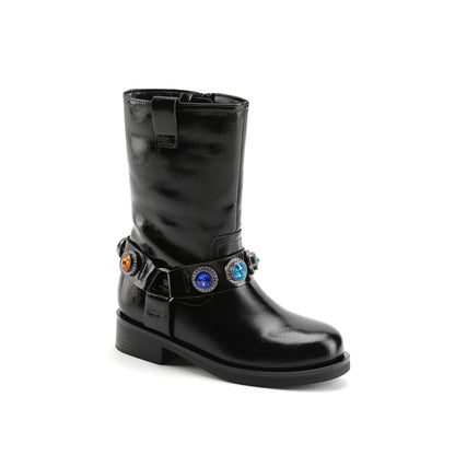 Octavia Pull On Boot - Big Kid Black Multi