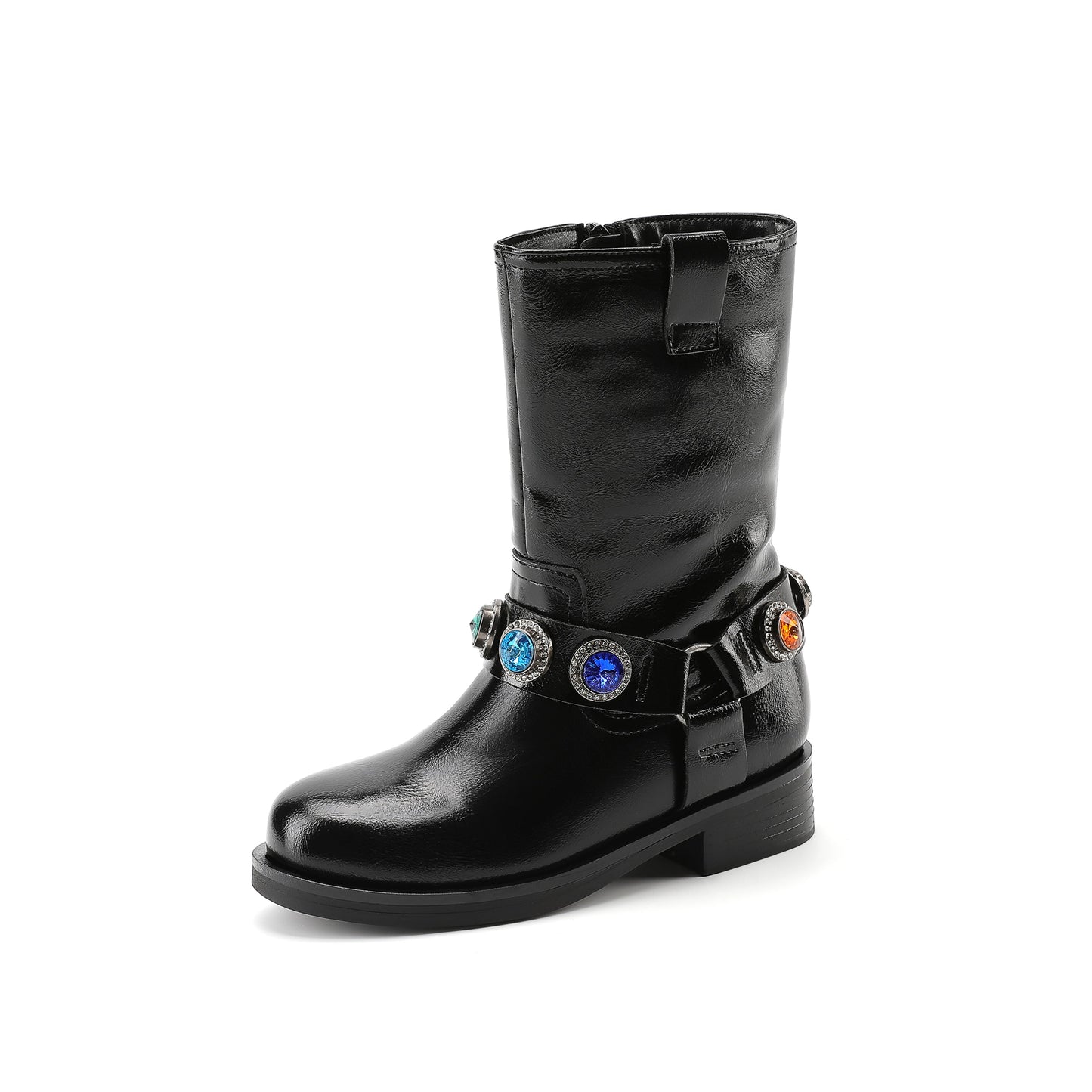 Octavia Pull On Boot - Big Kid Black Multi