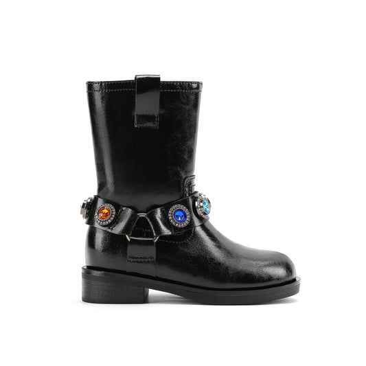 Octavia Pull On Boot - Little Kid Black Multi
