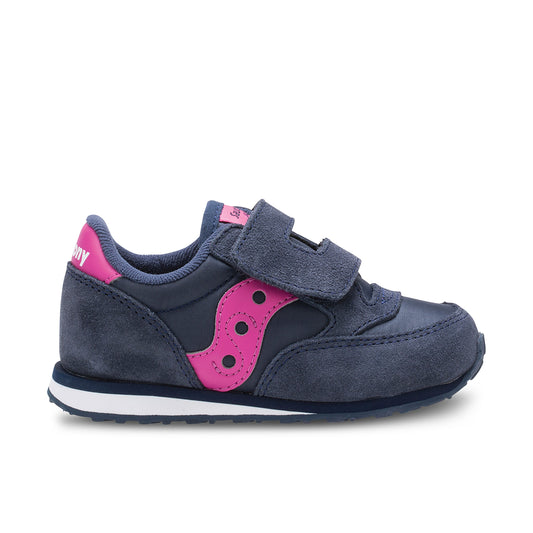 Jazz Hook & Loop Sneaker - Big Kid Navy/Pink