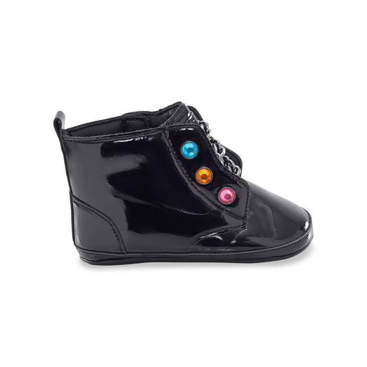Baby Bax Boot - Little Kid Black Patent