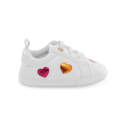 Baby Lane Love Sneaker - Little Kid White