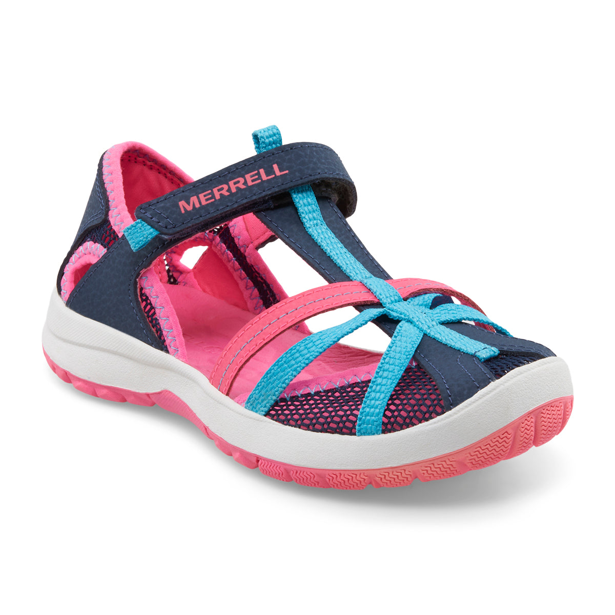 Dragonfly Sandal - Big Kid Navy/Turquoise/Pink