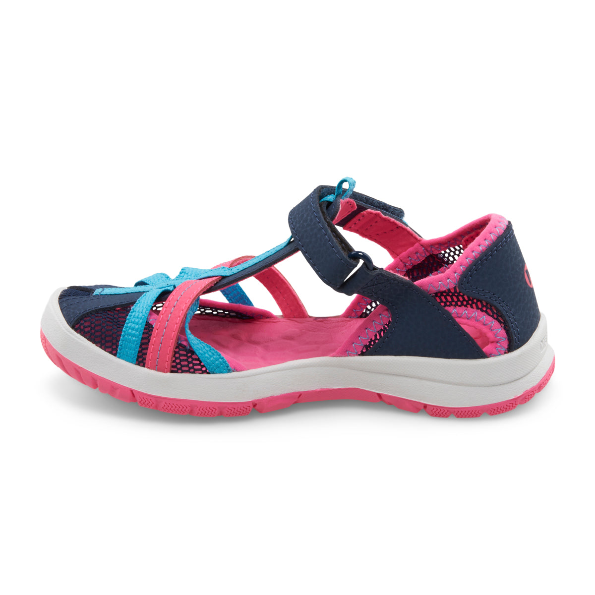 Dragonfly Sandal - Big Kid Navy/Turquoise/Pink