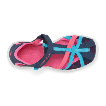 Dragonfly Sandal - Big Kid Navy/Turquoise/Pink