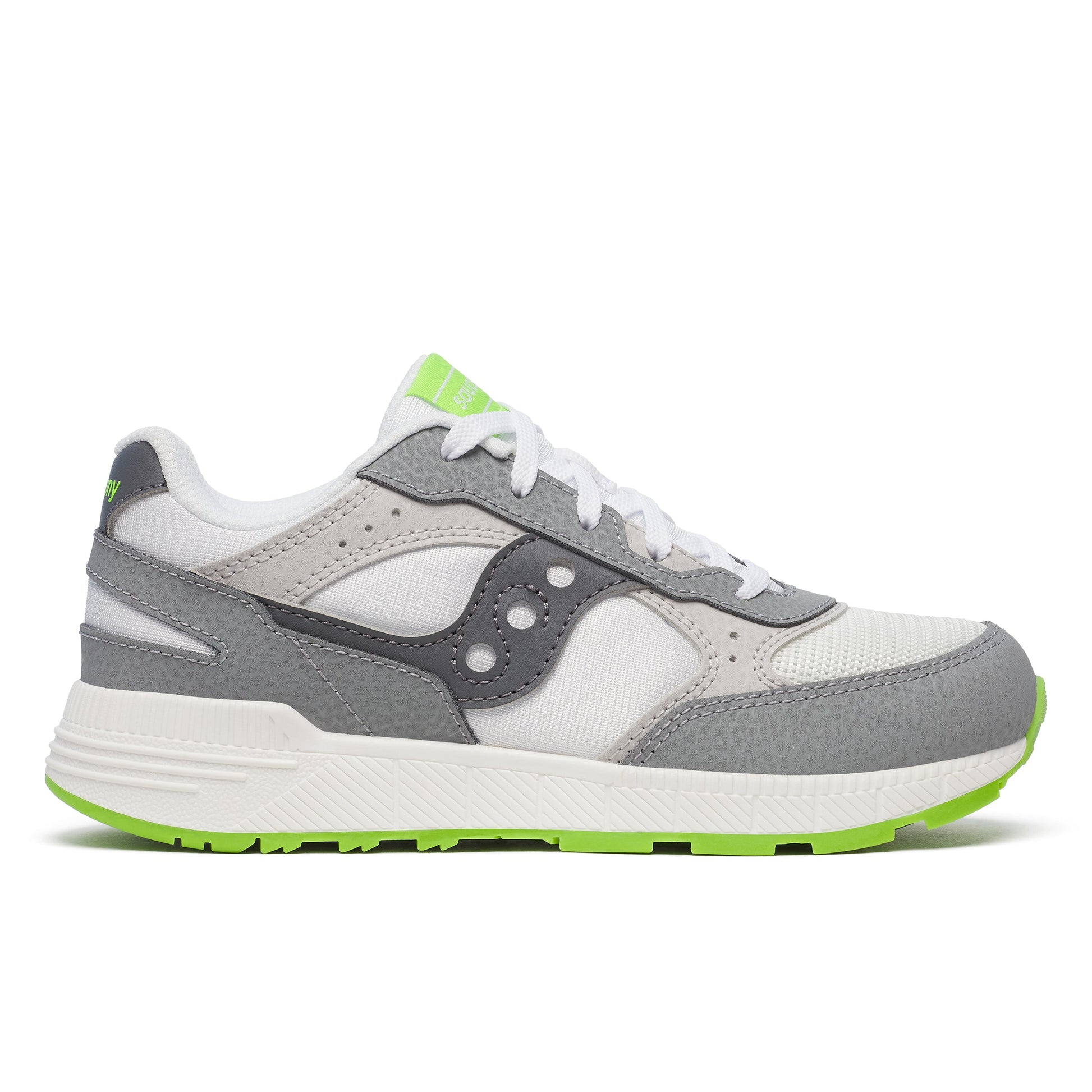 Eclipse KDZ Sneaker - Big Kid White/Grey/Lime