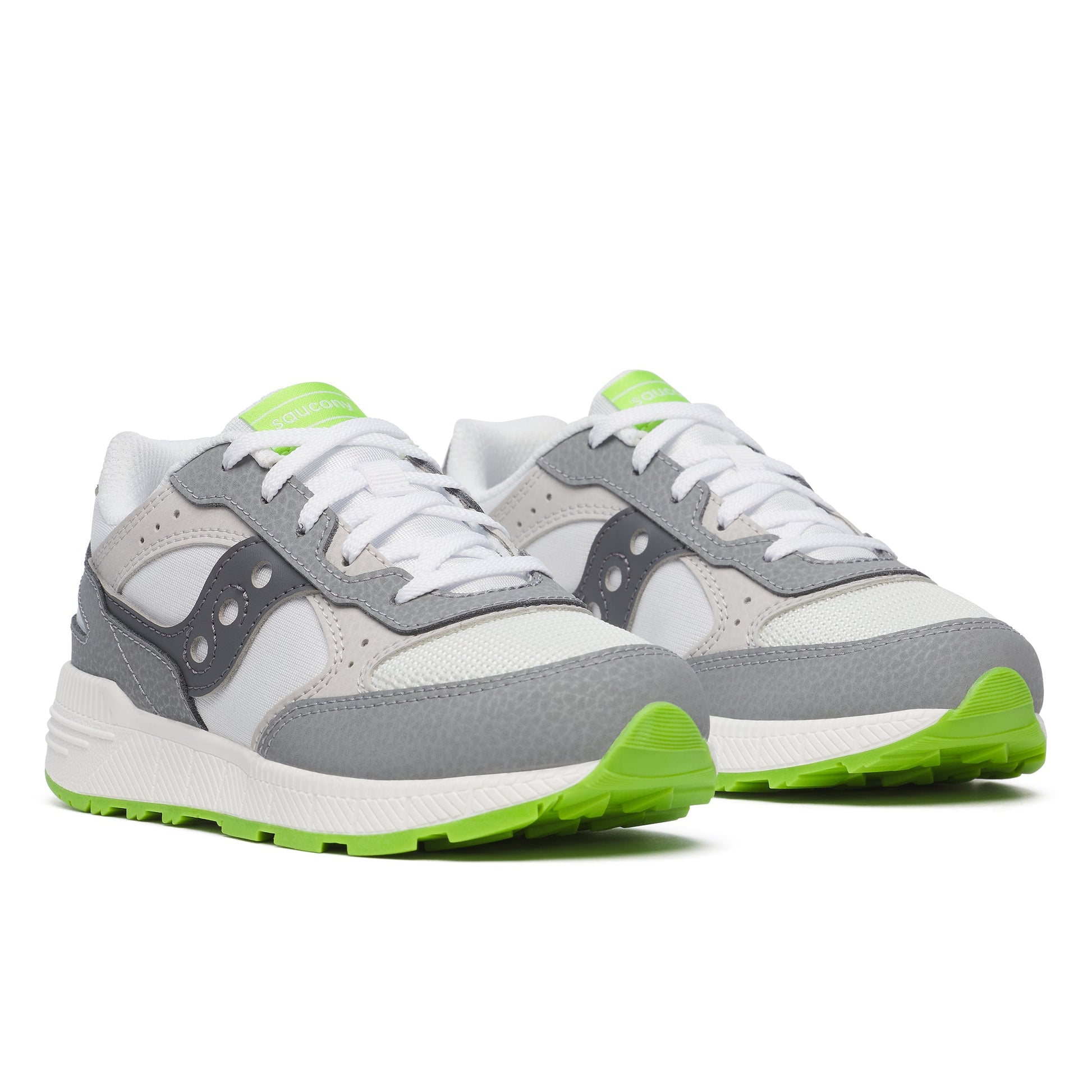 Eclipse KDZ Sneaker - Big Kid White/Grey/Lime