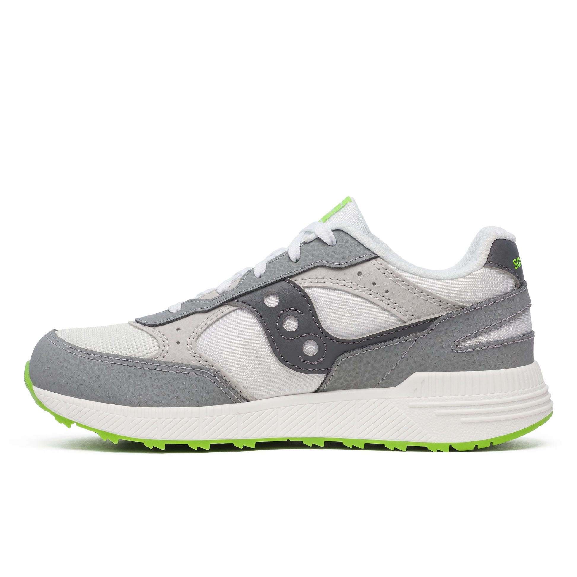 Eclipse KDZ Sneaker - Big Kid White/Grey/Lime