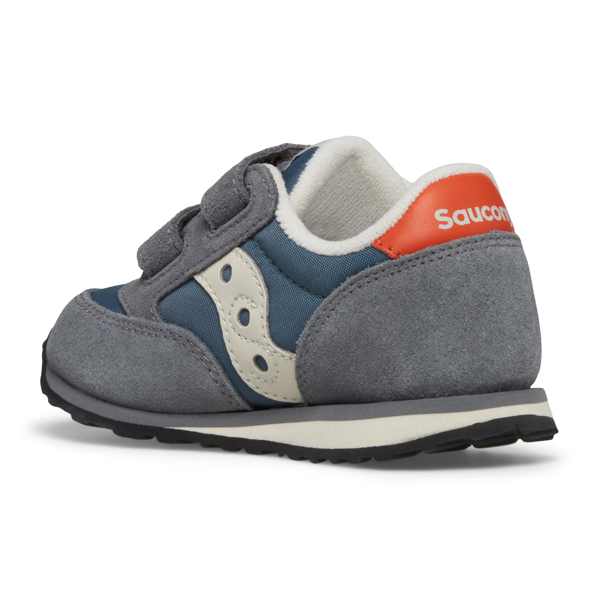 Jazz Hook & Loop Sneaker - Little Kid Grey/Blue/Orange