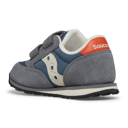 Jazz Hook & Loop Sneaker - Little Kid Grey/Blue/Orange