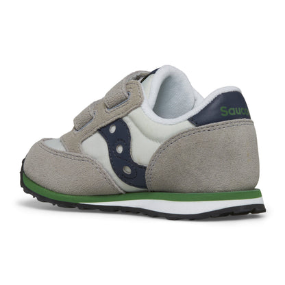 Jazz Hook & Loop Sneaker - Little Kid Grey/Navy/Green