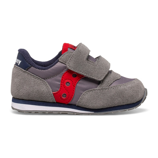 Jazz Hook & Loop Sneaker - Little Kid Grey/Navy/Red