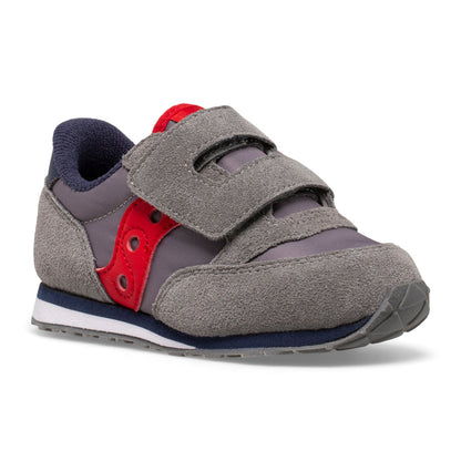 Jazz Hook & Loop Sneaker - Little Kid Grey/Navy/Red