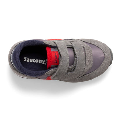 Jazz Hook & Loop Sneaker - Little Kid Grey/Navy/Red