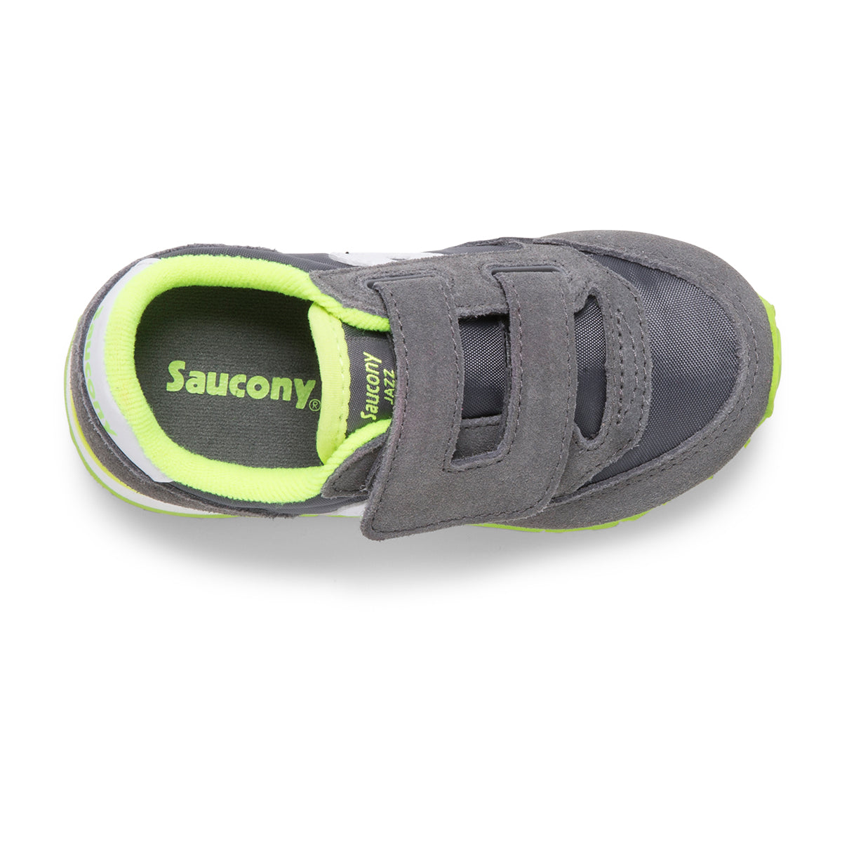 Jazz Hook & Loop Sneaker - Little Kid Grey/White/Green