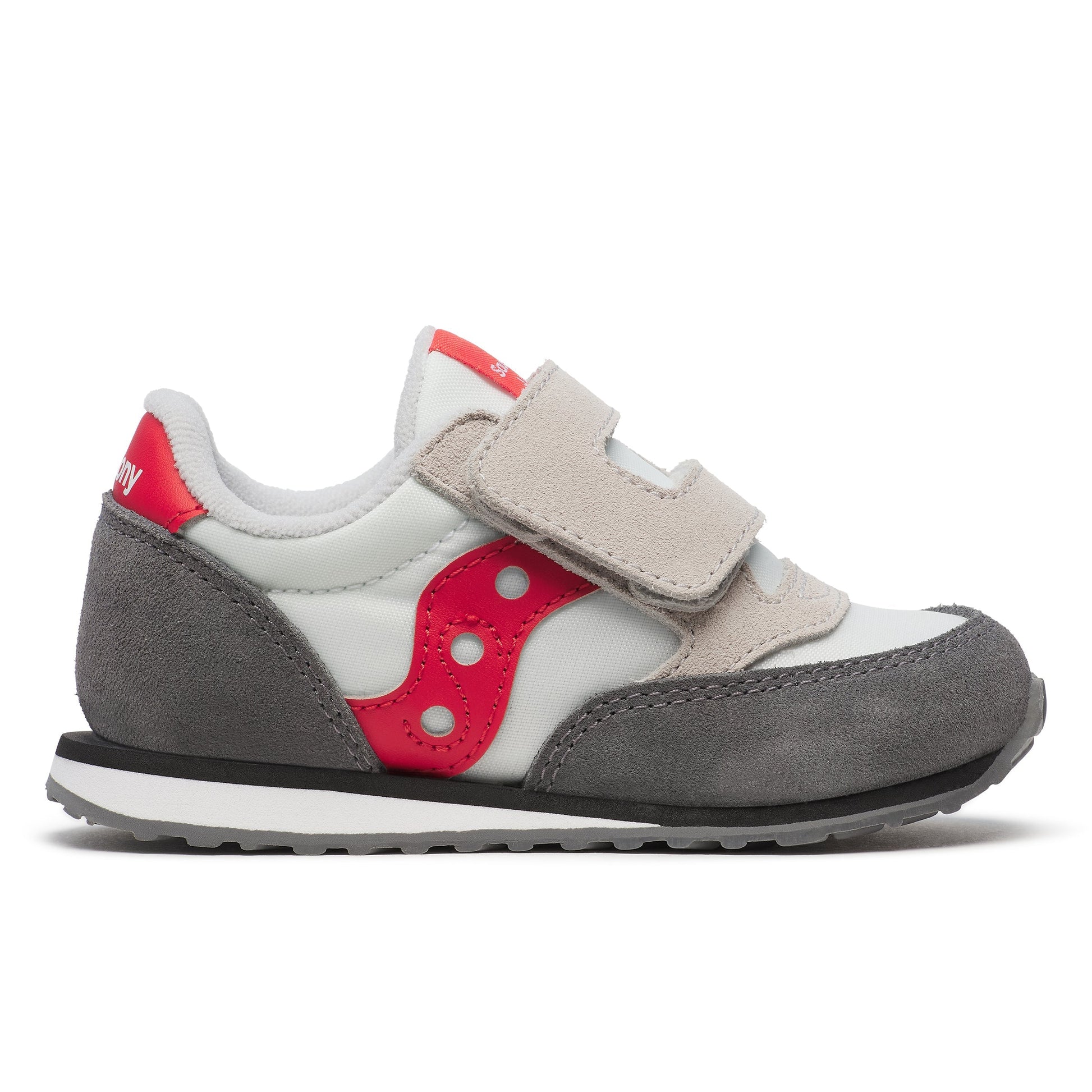 Jazz Hook & Loop Sneaker - Little Kid White/Grey/Red