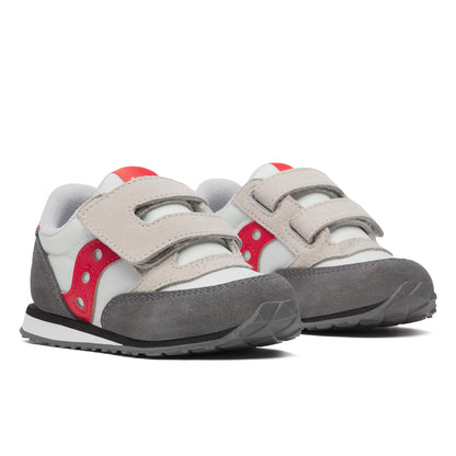 Jazz Hook & Loop Sneaker - Little Kid White/Grey/Red