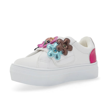 Mini Flower Petal Sneaker - Big Kid White/Multi