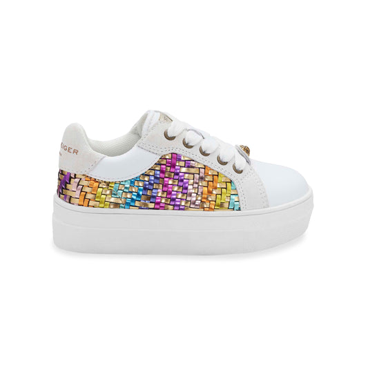 Mini Kensington Sneaker - Big Kid White Gold
