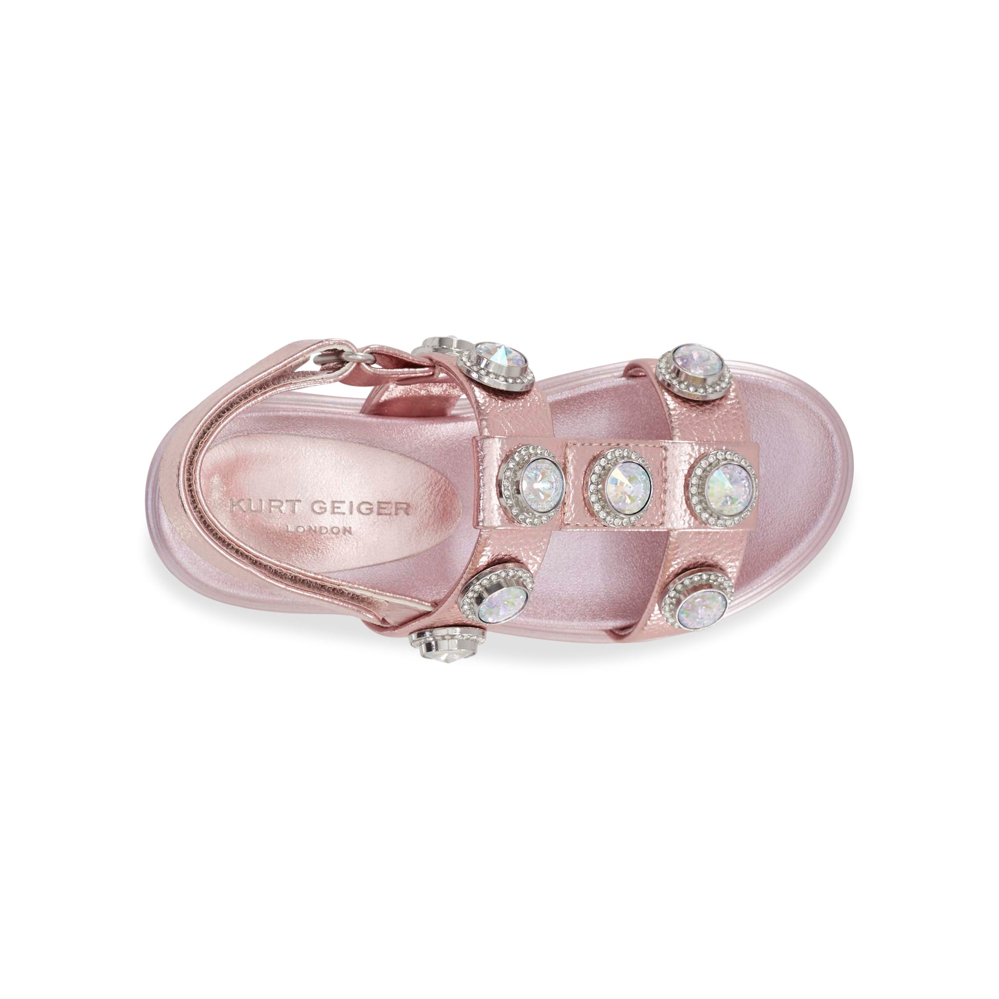Mini Orson Crystal Sandal - Big Kid Pink