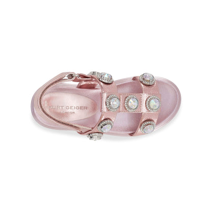 Mini Orson Crystal Sandal - Big Kid Pink