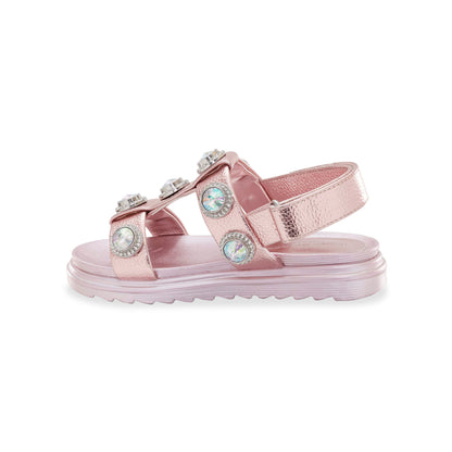 Mini Orson Crystal Sandal - Big Kid Pink