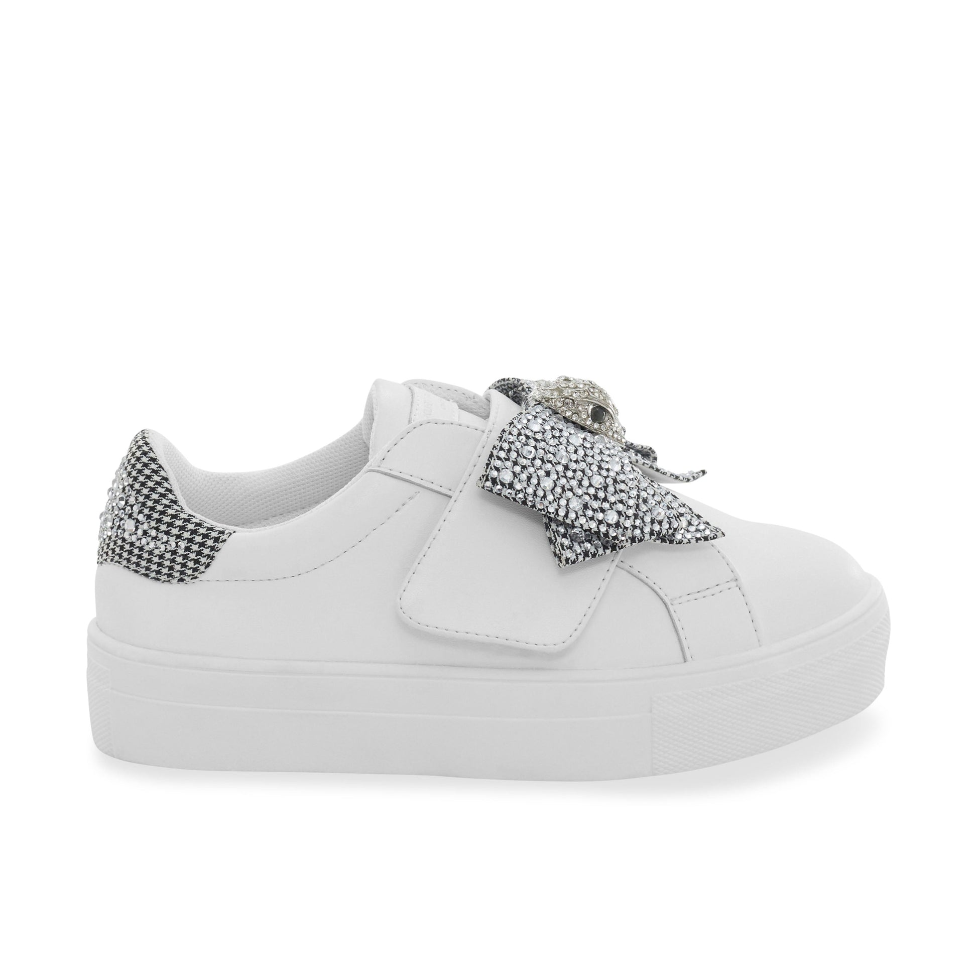 Mini Laney Bow Sneaker - Big Kid White