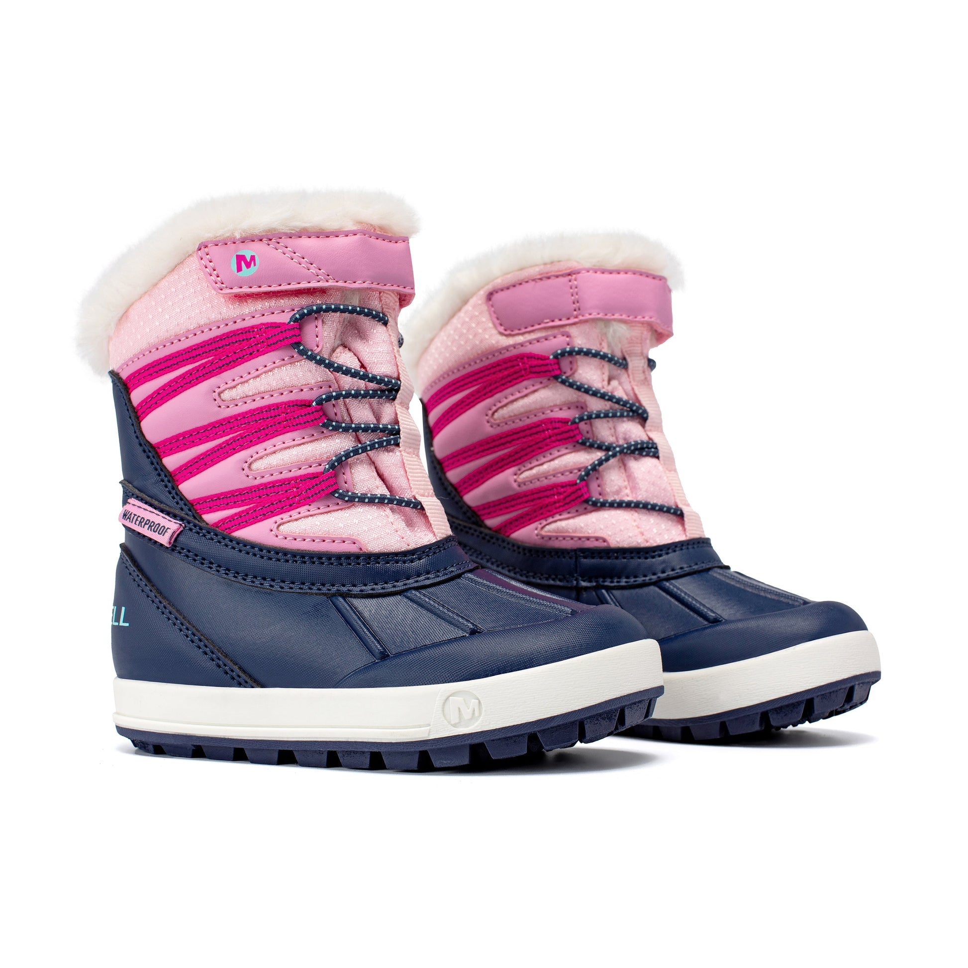 Snow Bank 5.0 Jr. Waterproof Boot - Little Kid Navy/Pink