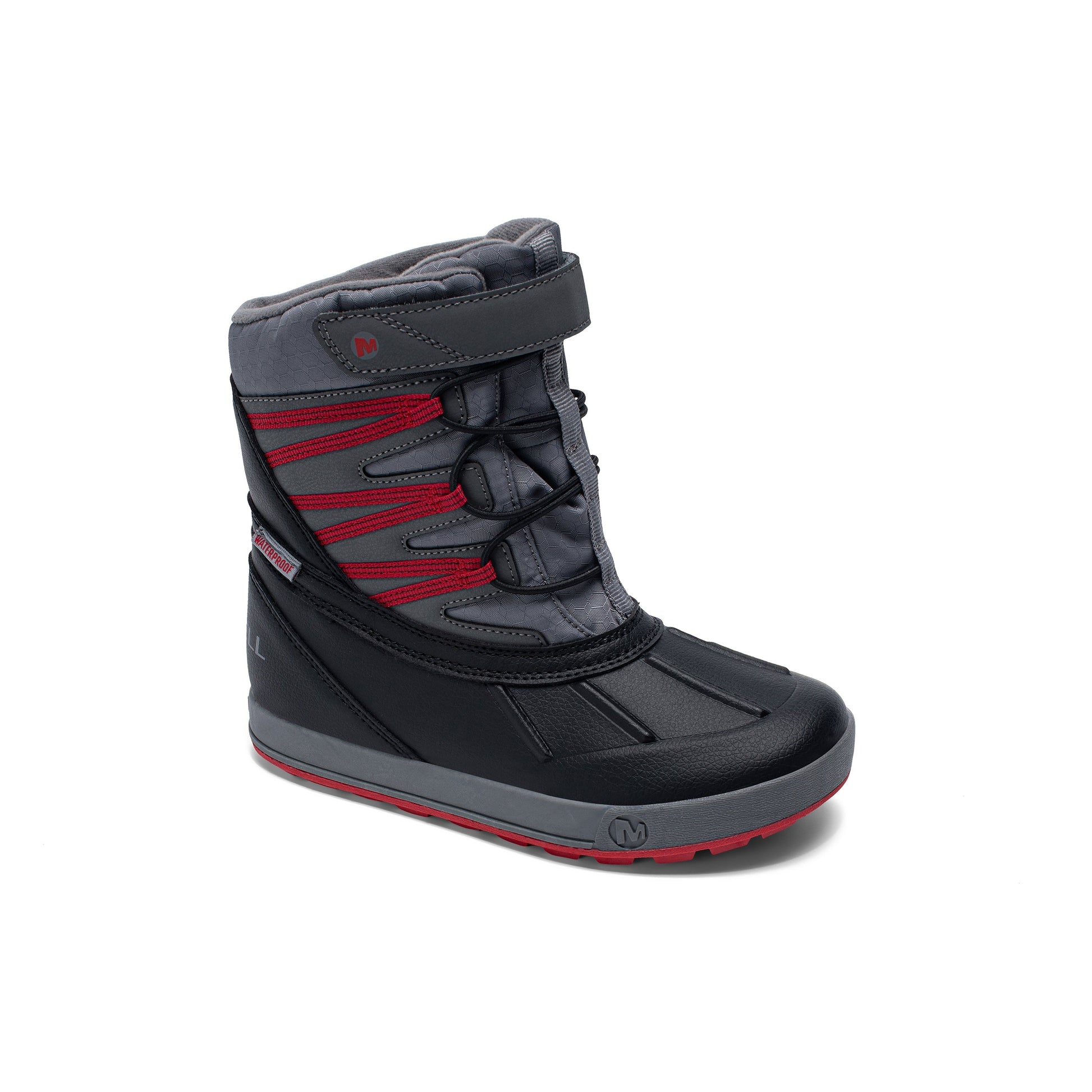 Snow Bank 5.0 Waterproof Boot - Big Kid Black/Red