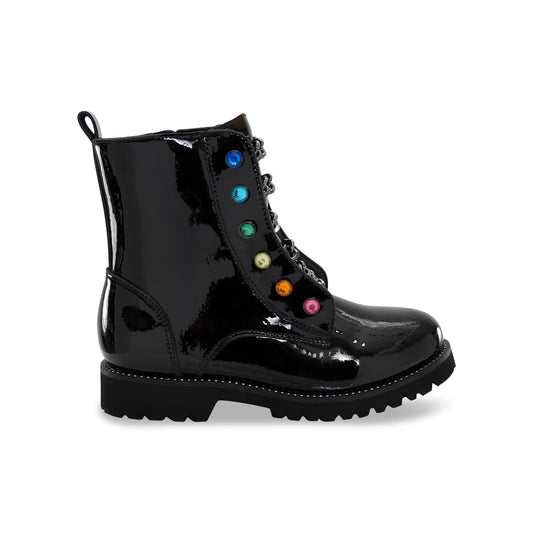 Mini Bax Boot - Big Kid Black Patent