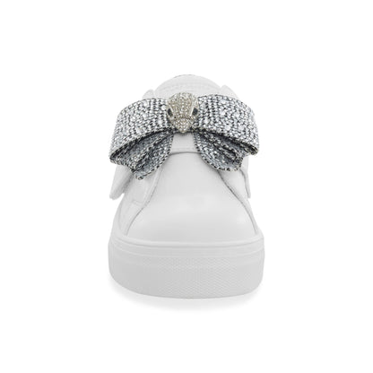 Mini Laney Bow Sneaker - Big Kid White