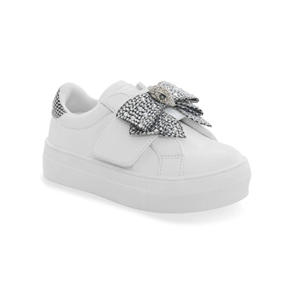 Mini Laney Bow Sneaker - Little Kid White