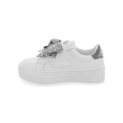 Mini Laney Bow Sneaker - Little Kid White
